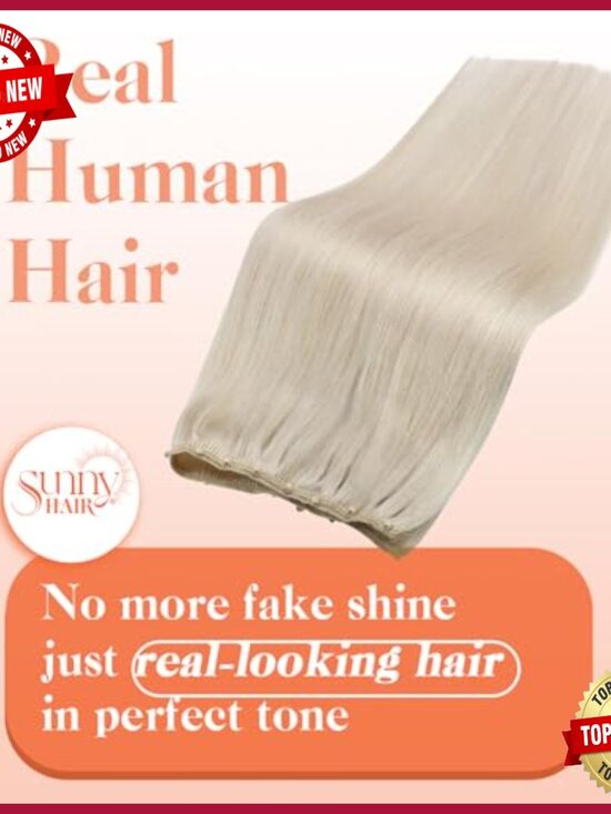 20-Inch Human Hair Extensions, Remy Hair, Glue-Free Microbeads, Heat Resistant main image 5